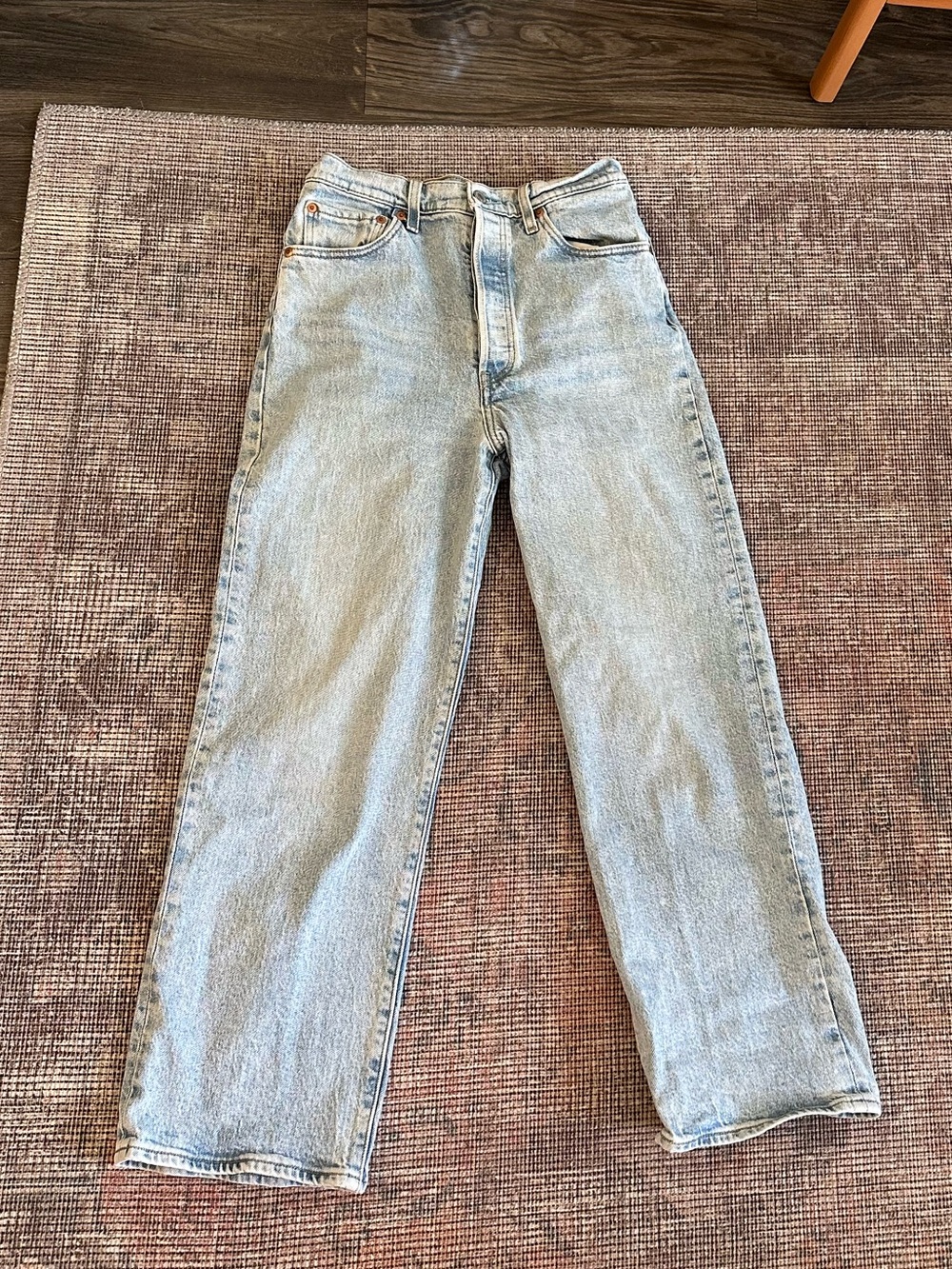 Levi's Light Wash Blue Straight Leg Jeans